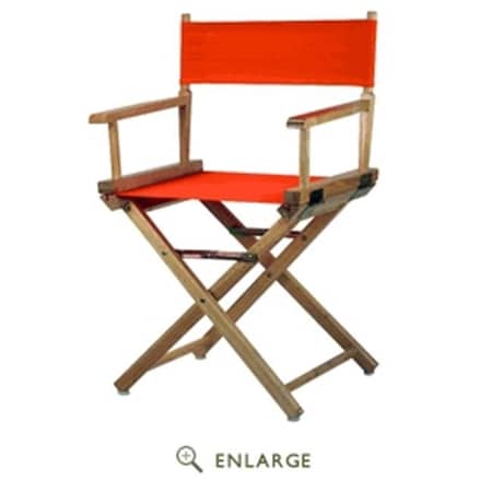 Casual Home Casual Home 200-00-021-19 18 in. Directors Chair Natural Frame with Orange Canvas 200-00/021-19